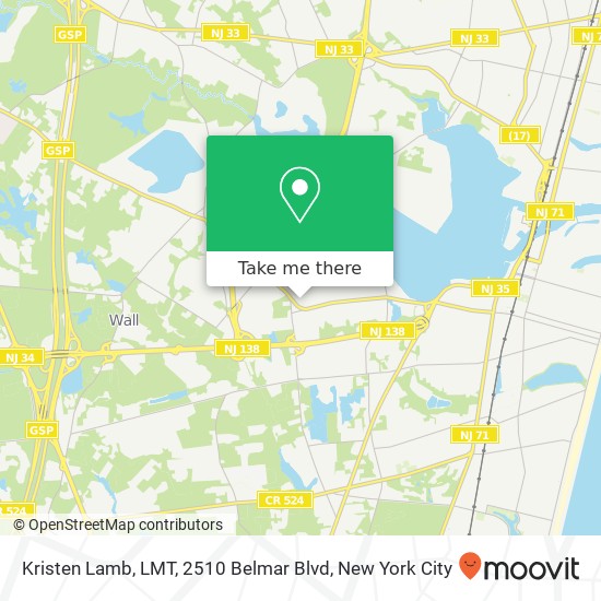 Mapa de Kristen Lamb, LMT, 2510 Belmar Blvd