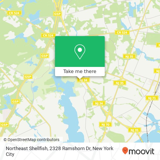 Mapa de Northeast Shellfish, 2328 Ramshorn Dr