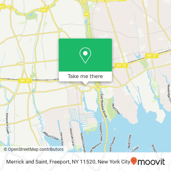 Merrick and Saint, Freeport, NY 11520 map