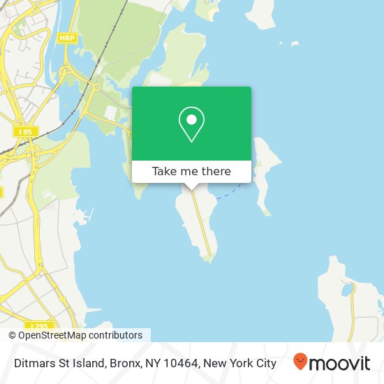 Mapa de Ditmars St Island, Bronx, NY 10464