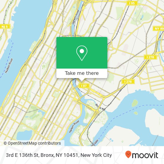 3rd E 136th St, Bronx, NY 10451 map