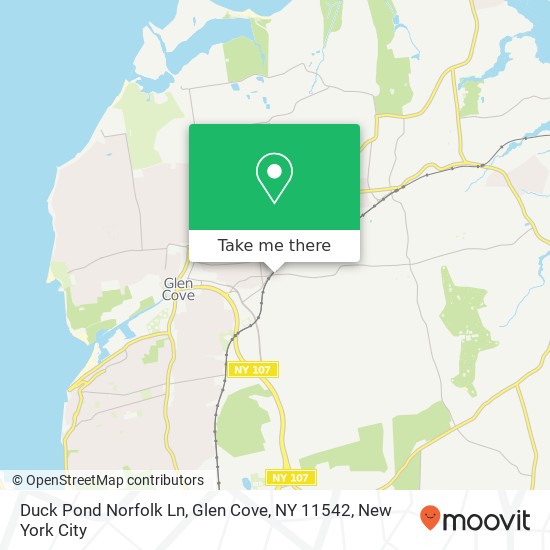 Mapa de Duck Pond Norfolk Ln, Glen Cove, NY 11542