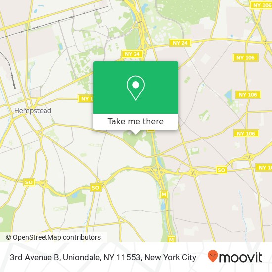 Mapa de 3rd Avenue B, Uniondale, NY 11553