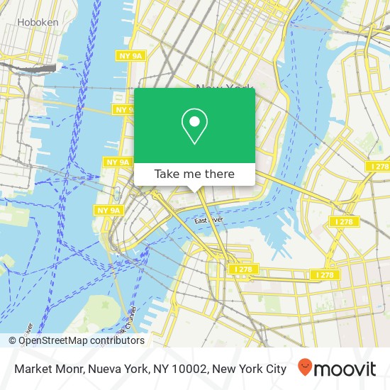 Mapa de Market Monr, Nueva York, NY 10002