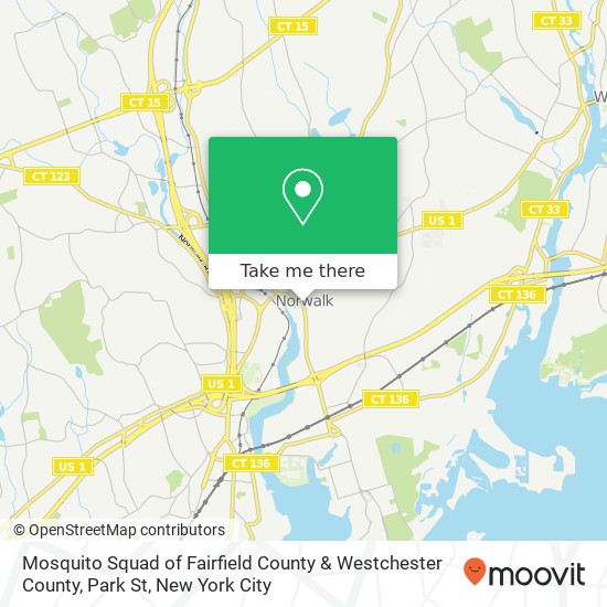 Mapa de Mosquito Squad of Fairfield County & Westchester County, Park St