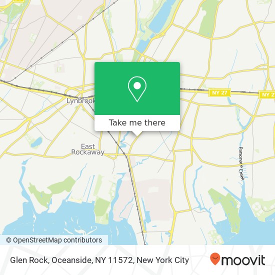 Mapa de Glen Rock, Oceanside, NY 11572