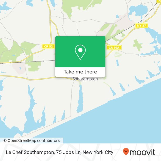 Mapa de Le Chef Southampton, 75 Jobs Ln