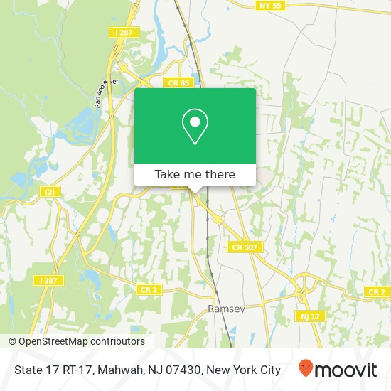 State 17 RT-17, Mahwah, NJ 07430 map