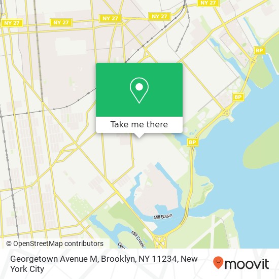 Mapa de Georgetown Avenue M, Brooklyn, NY 11234