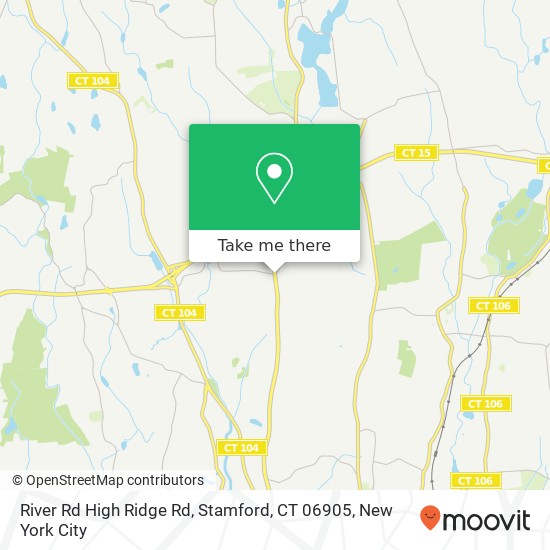 Mapa de River Rd High Ridge Rd, Stamford, CT 06905
