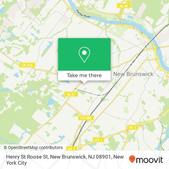 Mapa de Henry St Roose St, New Brunswick, NJ 08901