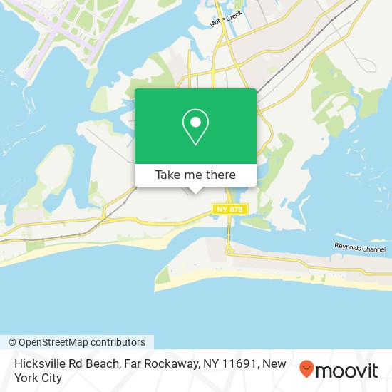 Mapa de Hicksville Rd Beach, Far Rockaway, NY 11691