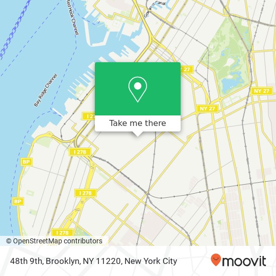 Mapa de 48th 9th, Brooklyn, NY 11220