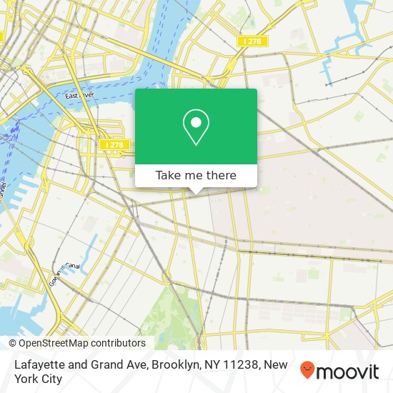 Lafayette and Grand Ave, Brooklyn, NY 11238 map