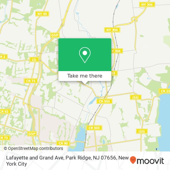 Mapa de Lafayette and Grand Ave, Park Ridge, NJ 07656