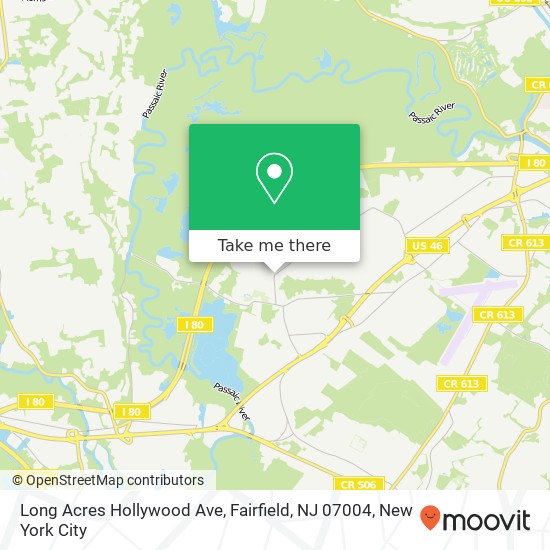 Mapa de Long Acres Hollywood Ave, Fairfield, NJ 07004