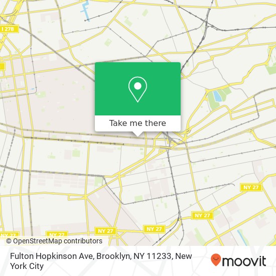 Mapa de Fulton Hopkinson Ave, Brooklyn, NY 11233