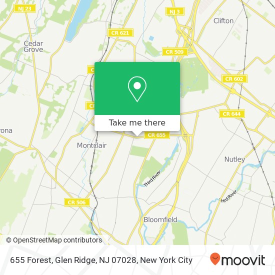 655 Forest, Glen Ridge, NJ 07028 map