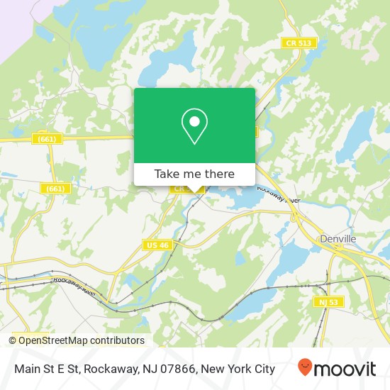 Mapa de Main St E St, Rockaway, NJ 07866