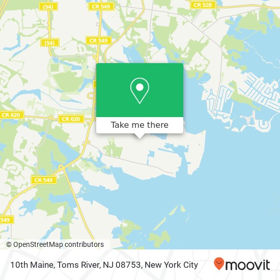 Mapa de 10th Maine, Toms River, NJ 08753