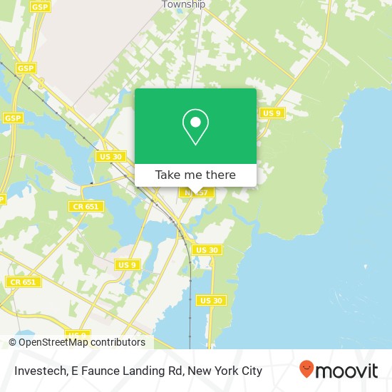 Mapa de Investech, E Faunce Landing Rd