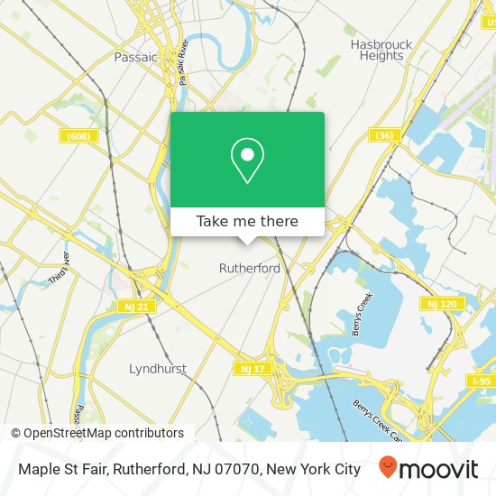 Mapa de Maple St Fair, Rutherford, NJ 07070