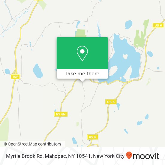 Mapa de Myrtle Brook Rd, Mahopac, NY 10541
