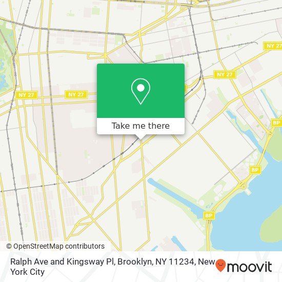 Mapa de Ralph Ave and Kingsway Pl, Brooklyn, NY 11234