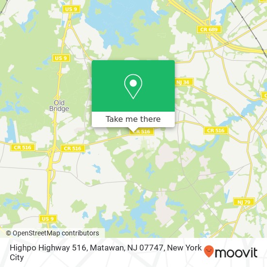 Mapa de Highpo Highway 516, Matawan, NJ 07747