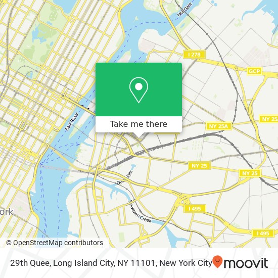 Mapa de 29th Quee, Long Island City, NY 11101