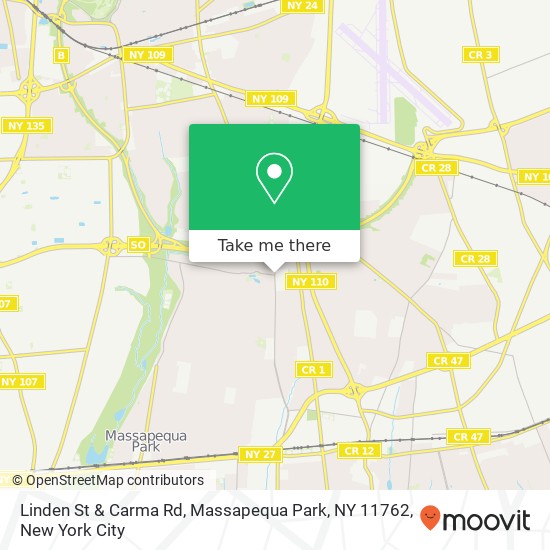 Mapa de Linden St & Carma Rd, Massapequa Park, NY 11762