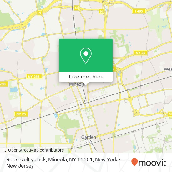 Roosevelt y Jack, Mineola, NY 11501 map