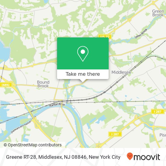 Mapa de Greene RT-28, Middlesex, NJ 08846