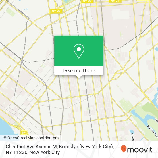 Chestnut Ave Avenue M, Brooklyn (New York City), NY 11230 map