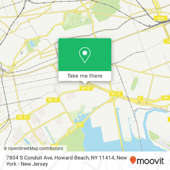 Mapa de 7804 S Conduit Ave, Howard Beach, NY 11414