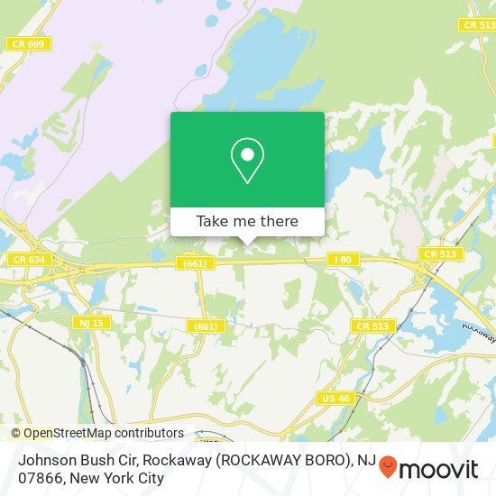 Johnson Bush Cir, Rockaway (ROCKAWAY BORO), NJ 07866 map