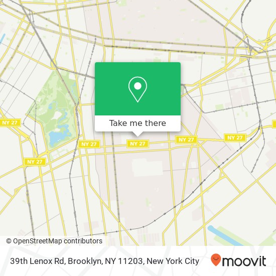 Mapa de 39th Lenox Rd, Brooklyn, NY 11203
