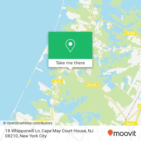 18 Whipporwill Ln, Cape May Court House, NJ 08210 map