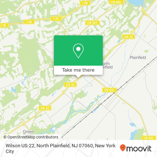Mapa de Wilson US-22, North Plainfield, NJ 07060