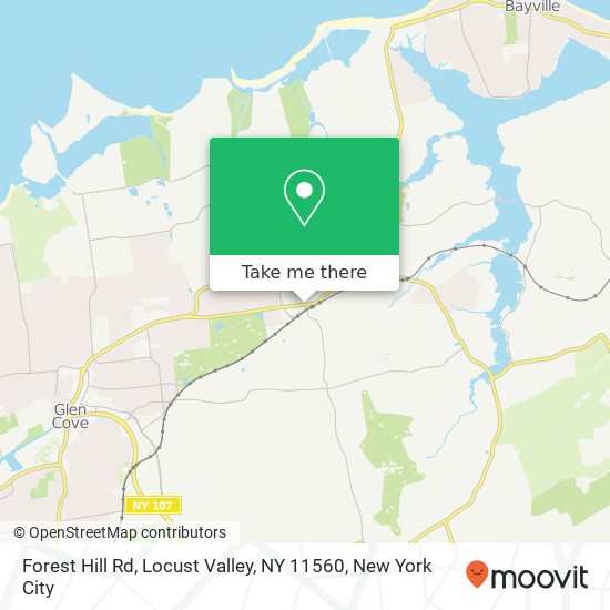 Mapa de Forest Hill Rd, Locust Valley, NY 11560