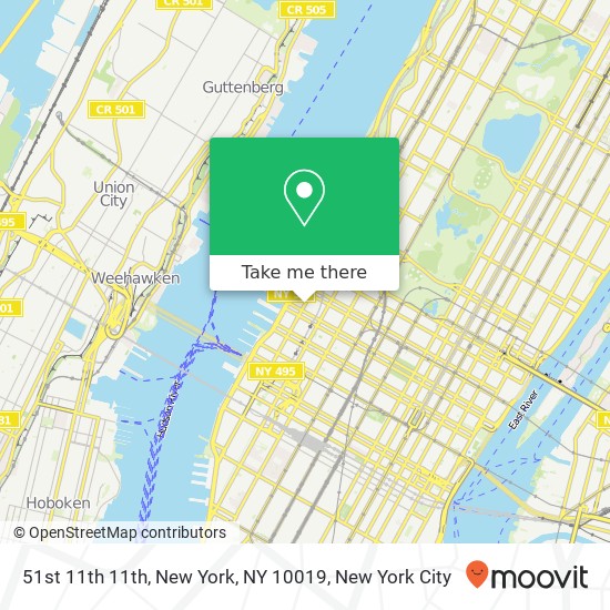 51st 11th 11th, New York, NY 10019 map