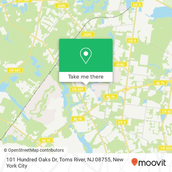 101 Hundred Oaks Dr, Toms River, NJ 08755 map
