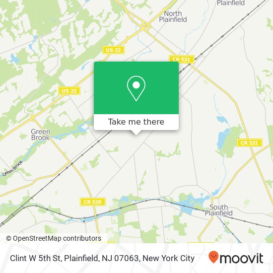 Mapa de Clint W 5th St, Plainfield, NJ 07063