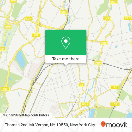 Mapa de Thomas 2nd, Mt Vernon, NY 10550