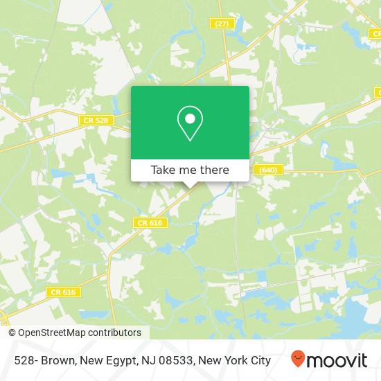 Mapa de 528- Brown, New Egypt, NJ 08533