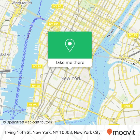 Mapa de Irving 16th St, New York, NY 10003