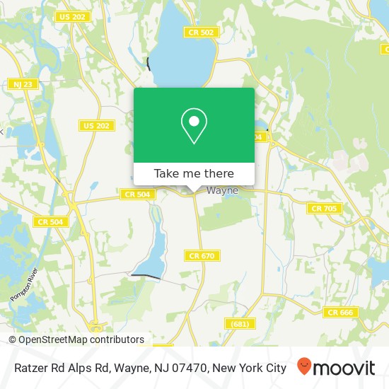 Mapa de Ratzer Rd Alps Rd, Wayne, NJ 07470