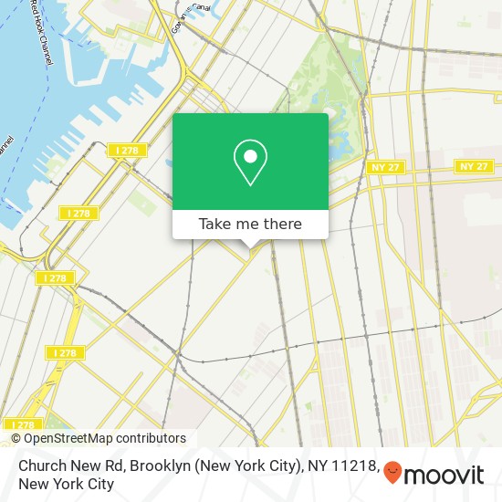 Mapa de Church New Rd, Brooklyn (New York City), NY 11218