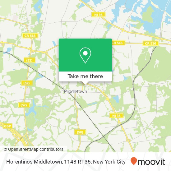 Mapa de Florentinos Middletown, 1148 RT-35