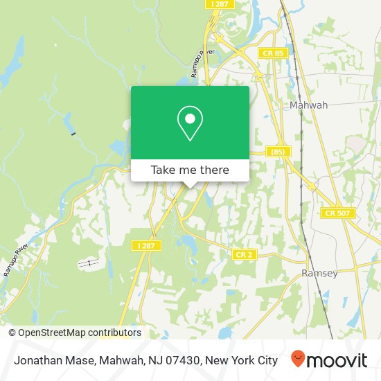 Mapa de Jonathan Mase, Mahwah, NJ 07430